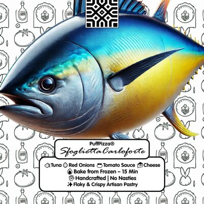 Sfoglietta™ Carloforte di PuffPizza® (confezione da 6, mini pizze italiane surgelate) – Scatola da 6