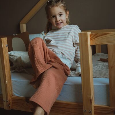 pantaloni estivi larghi con cintura a sacchetto di carta