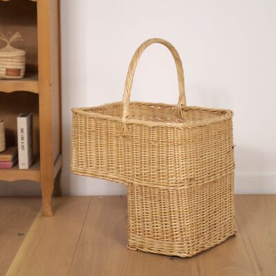Cestino per scale in rattan
