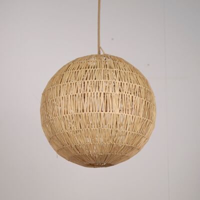 Suspension en raphia - Boule ronde