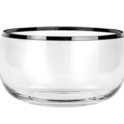 PLATINUM glass bowl H 8cm