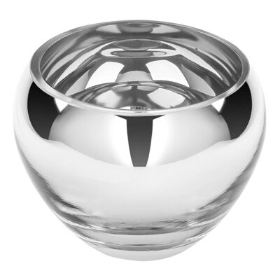 COLORE Tea light holder, silver H 9cm