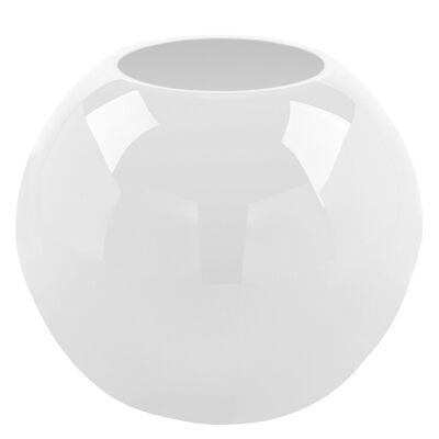 MOON vase blanc opale H 21cm