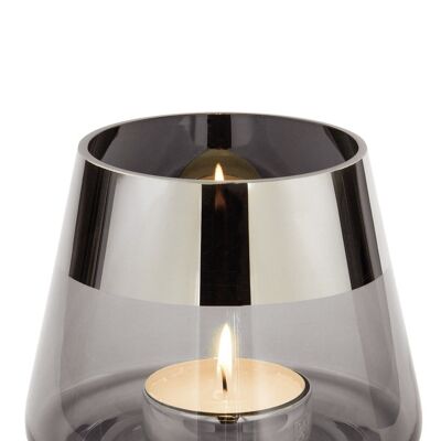 JONA tealight holder gray H 9cm