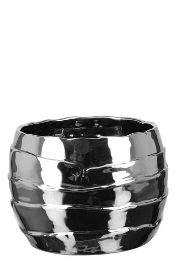 Cache-pot COCON argent H 15cm 1