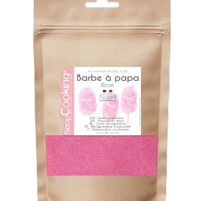 Preparación de algodón de azúcar rosa dulce - algodón de azúcar sabor 160g
