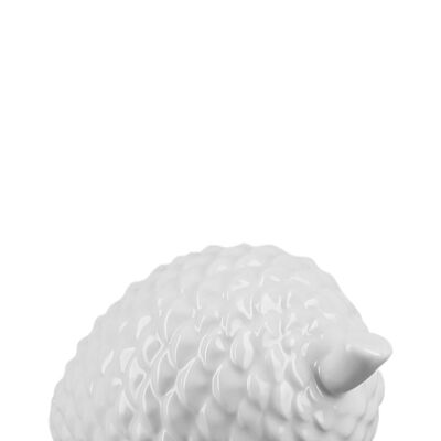 CONE cône décoratif blanc H 6,5 cm