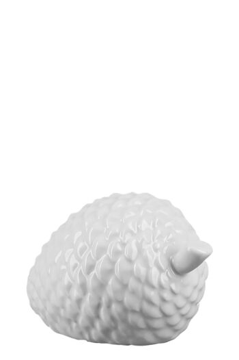 CONE cône décoratif blanc H 6,5 cm 1
