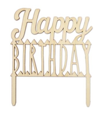 Cake topper bois "Happy birthday" 2