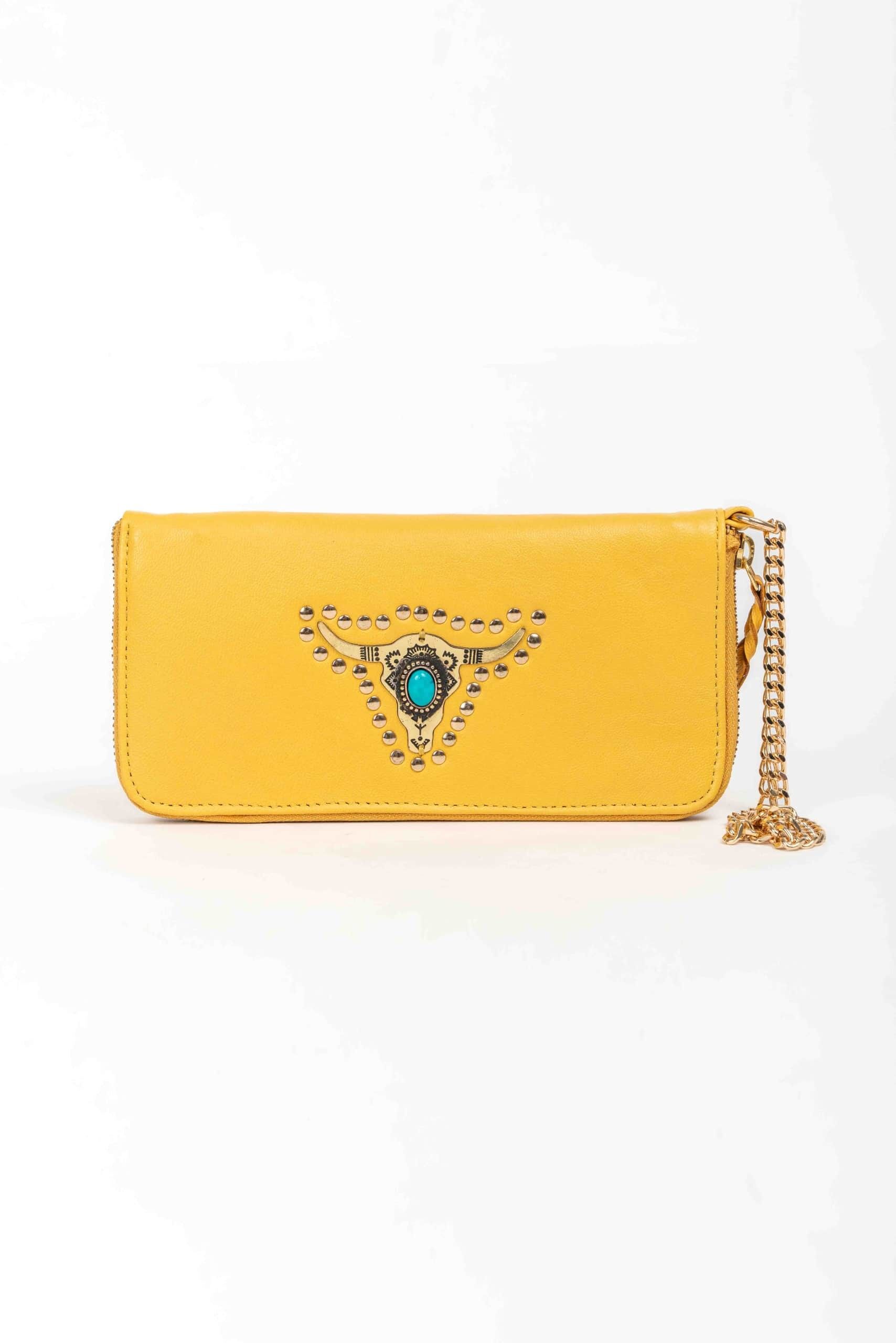 PORTAFOGLIO TORO GRANDE GIALLO