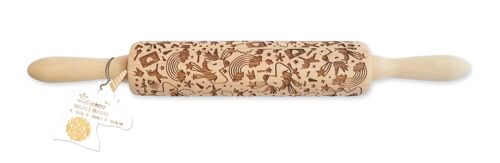 Rouleau empreintes bois"Licorne"- 39 cm