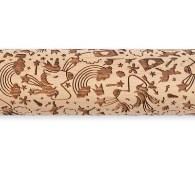 Rouleau empreintes bois"Licorne"- 39 cm