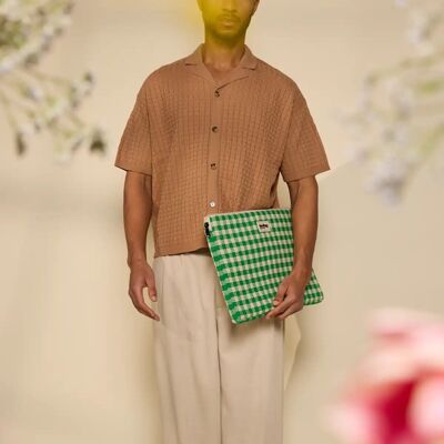 Custodia per computer Ava Vichy verde