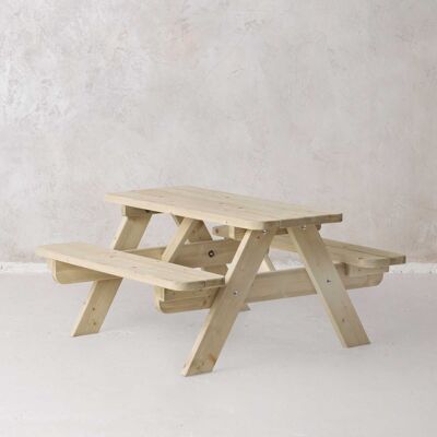 Mini table de pique-nique en bois à cadre en A pour enfants
