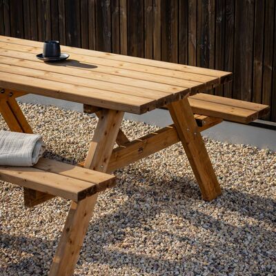 A-frame Wooden Picnic Table and Bench Set
