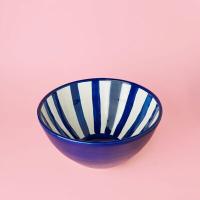 Artisanal Ceramic Serving Bowl – Blue & White / Costa Azul