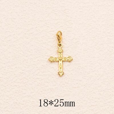 Charm - croix religieuse texturée