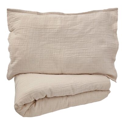 Parure de lit grande taille en coton biologique Sandshell