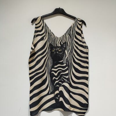 YESS Zebra Cat Tank Top - SS25