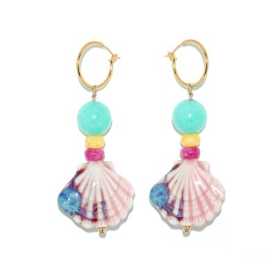 Maxi créoles Mare rose