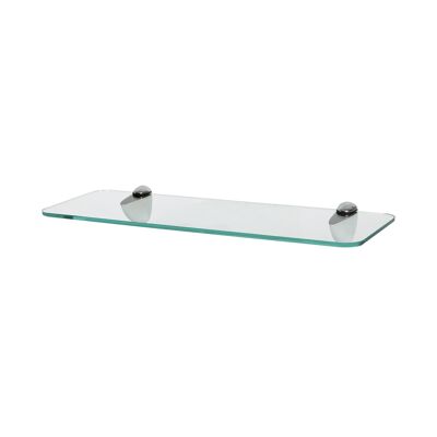 Étagère de salle de bain ronde en verre flottant - 40 cm