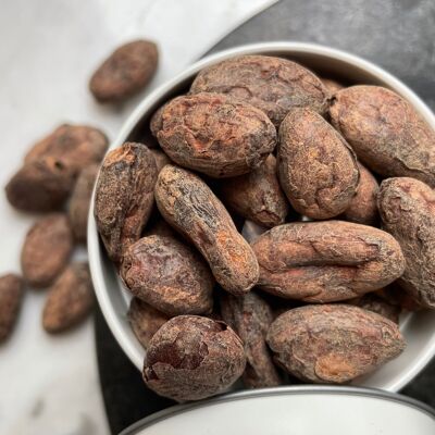 Granos de cacao tostados