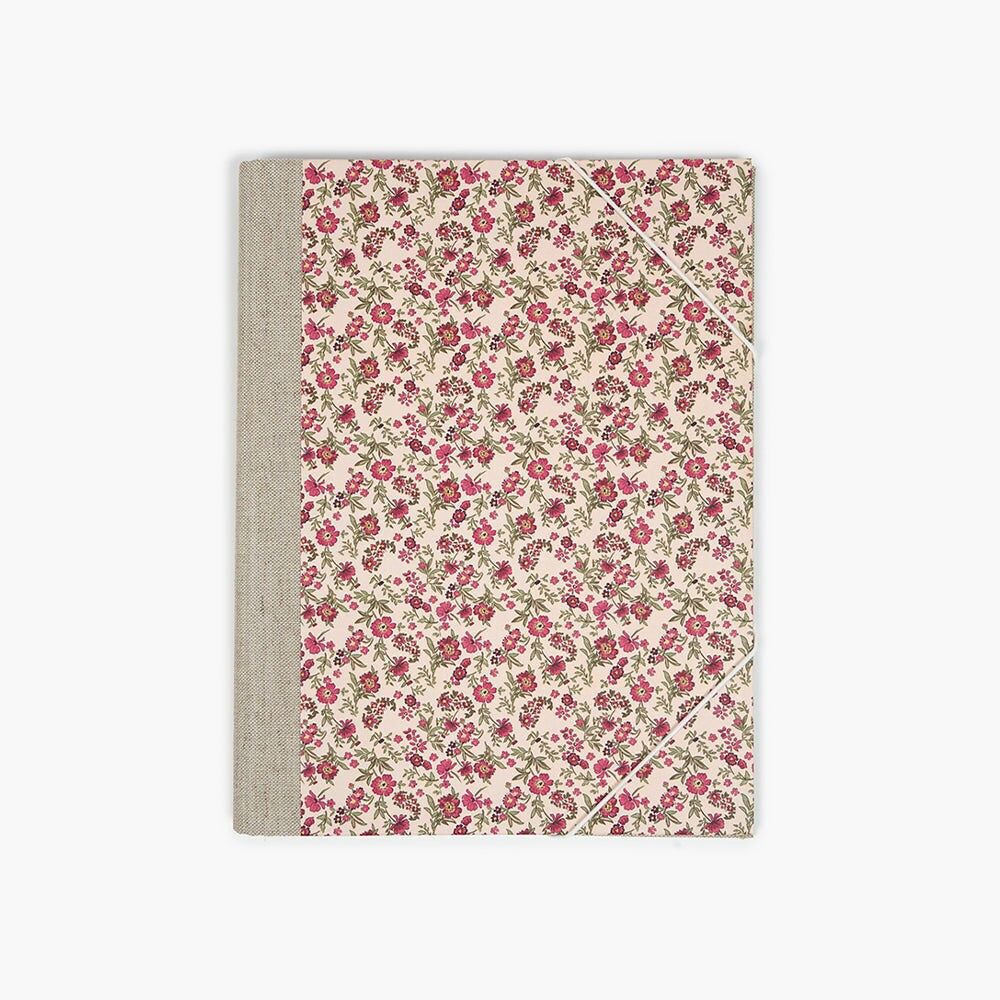 Cartella in gomma con rose floreali A4