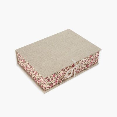 Scatola da scrivania con rose floreali A5