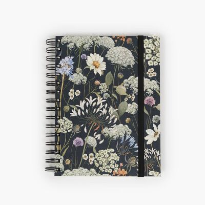 Quaderno Wyro A5 con copertina rigida, carta semplice - Fiori selvatici