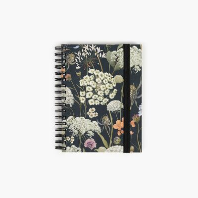 Carnet Wyro A6 à couverture souple et grilles - Fleurs sauvages