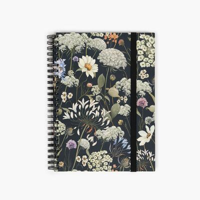 Carnet Wyro A5 à couverture souple avec papier quadrillé - Fleurs sauvages