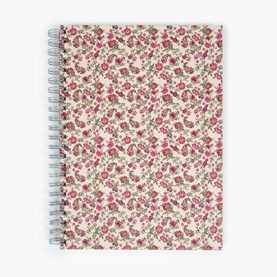 Quaderno Wyro A4 con copertina rigida e fogli bianchi - Rose floreali