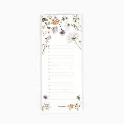 Liste de courses de fleurs sauvages