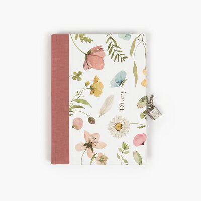 Journal intime verrouillable Fleurs de printemps