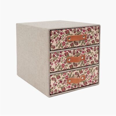 Module 3 tiroirs Floral Roses