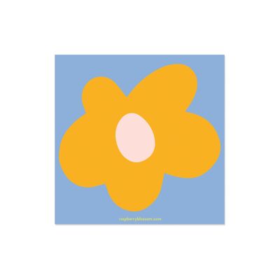 Quadratischer Abreißblock mit Blumenmotiv