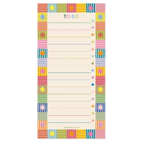 Rainbow Stripe List Pad