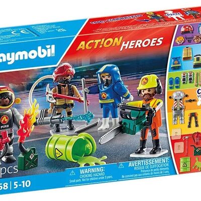 Playmobil 71468 Bombero Mis Figuras: Figura de Operación Fuego - Juguetes para bebés y niños - A partir de 4 años