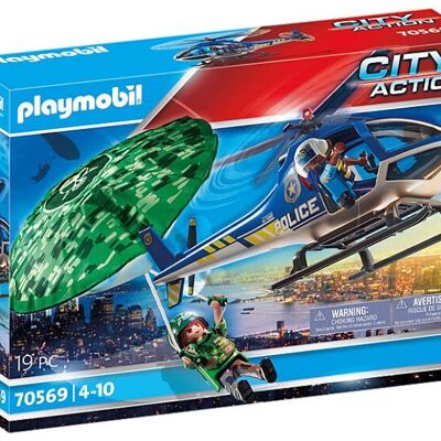 Playmobil 70569 Police - Figurine de poursuite aérienne des forces spéciales - Jouets pour bébés et enfants - 4 ans et plus