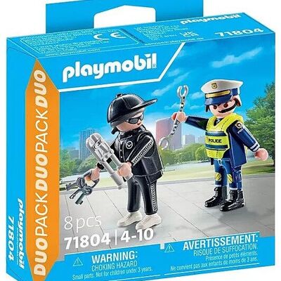 Playmobil 71804 Police - Figurine policier et cambrioleur des forces spéciales - Jouets pour bébés et enfants - 4 ans et plus