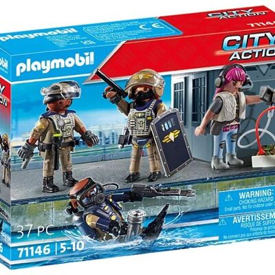 Playmobil 71146 Police - Forces spéciales - Figurines d'équipes spéciales - Jouets pour bébés et enfants - 4 ans et plus