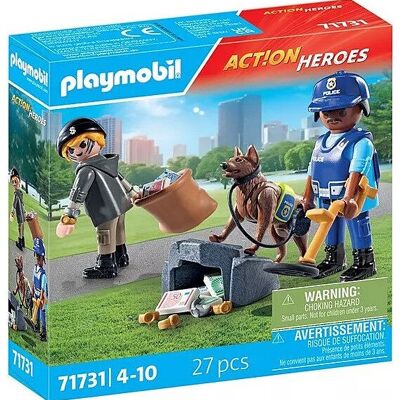 Playmobil 71731 Police - Figurine des forces spéciales de la police chargée d'enquêter sur des biens volés - Jouets pour bébés et enfants - 4 ans et plus