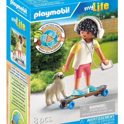 Playmobil 71612 Villa Moderne Petit garçon avec chien - Jouets pour bébés et enfants - 5 ans et plus