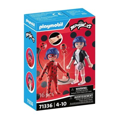 Playmobil 71336 Miraculous : Figurine Marinette et Ladybug - Jouets pour bébés et enfants - À partir de 4 ans