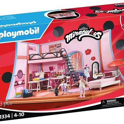 Playmobil 71334 Miraculous : Figurine de la chambre de Marinette - Jouets pour bébés et enfants - À partir de 4 ans