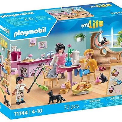 Figura de gato Playmobil 71744 para el cuidado de mascotas - Juguetes para bebés y niños - A partir de 4 años