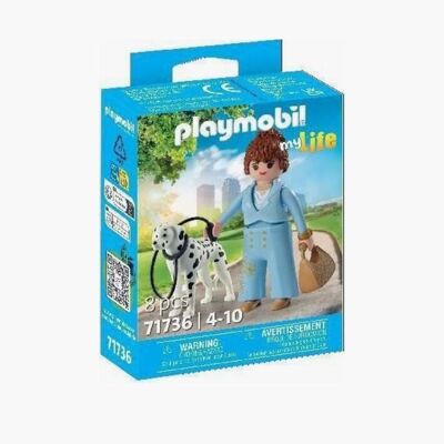 Figura de niña con perro dálmata (Colección de mascotas Playmobil 71736) - Juguetes para bebés y niños - A partir de 4 años