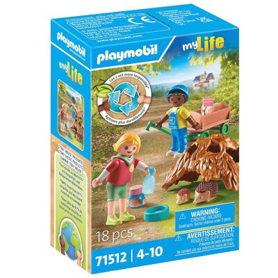 Figura de mascota Playmobil 71512: Cuidando erizos - Juguetes para bebés y niños - A partir de 4 años