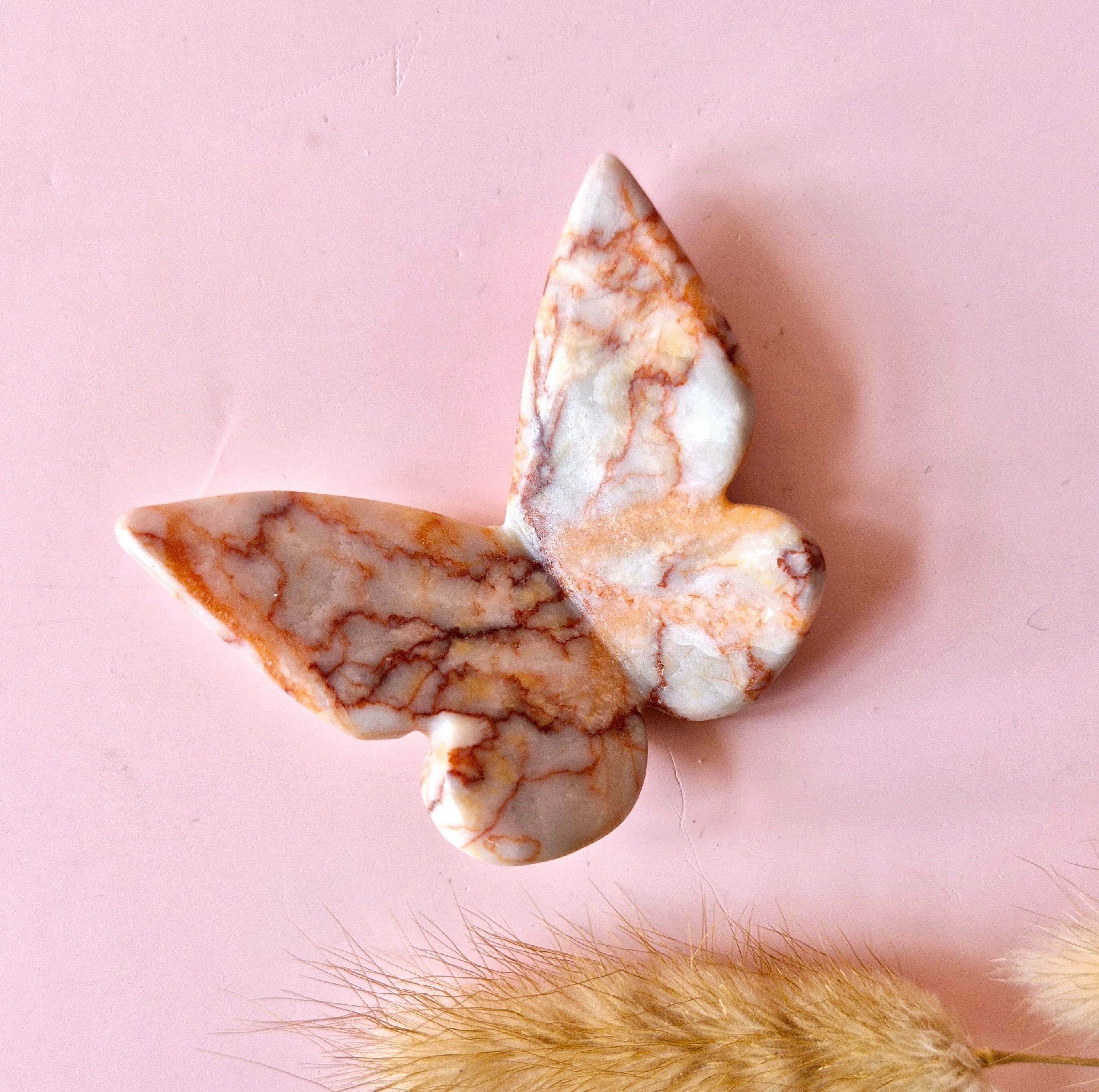 Farfalla in pietra preziosa 6x5 cm – Pietra rossa