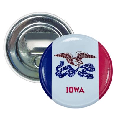 Magnet Bottle Opener - Iowa State Flag - USA